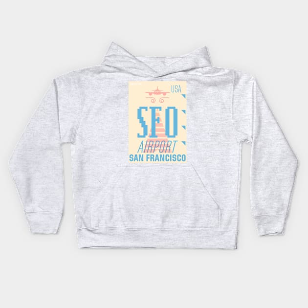 San Francisco airport SFO Kids Hoodie by Woohoo